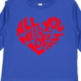 thumbnail image 4 of Inktastic All You Need is Love Red Heart Shape Boys or Girls Long Sleeve Toddler T-Shirt, 4 of 5