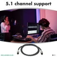 thumbnail image 2 of Raindrops Black Optical Audio Cable 5.1 Optic Cable for Audio Transmission 2m Length Durable Material, 2 of 5