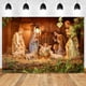 thumbnail image 3 of Fondo de escena de la natividad de Navidad con el nacimiento de Jesús, la Santa Cruz y la Biblia, perfecto para estudio fotográfico, decoración de pared, 3 of 5