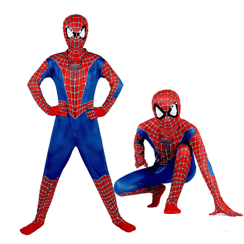 Spiderman Kostüm Kinder Erwachsene Superheld Cosplay Karneval Party Jumpsuit Neu 