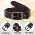 thumbnail image 3 of 2 Pack Women Leather Belts for Jeans Fashion Ladies Black Brown Waist Belt, 3 of 10