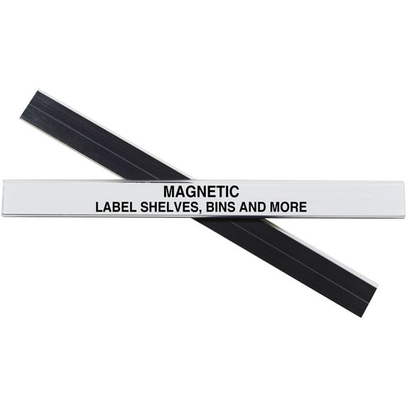Hol-Dex Magnetic Shelf/bin Label Holders, Side Load, 1/2" X 6", Clear, 10/box | Bundle of 5 Boxes