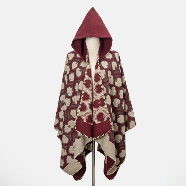 Cozy & Stylish Oversized Geometric Print Blanket Shawl with Tassel Wrap - Perfect for Outdoor Wind Protection!