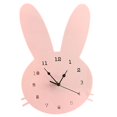 thumbnail image 3 of Naierhg Nordic Cute Rabbit Wooden Mute Wall Clock Bedroom Kids Room Home Decoration Grey, 3 of 3