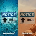 thumbnail image 5 of (2 Pack) Trail [Up Arrow] Sign With Symbol OSHA Notice Sign 7 Inch X 5 Inch Vinyl Label Decal Sticker Weather Resistant, UV Protected for Workplace, Business, and Construction Site,, 5 of 7