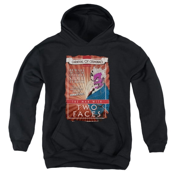 Batman - Two Faces - Youth Hooded Sweatshirt - Small