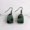 Green, variant on Retro Chic Mini Oval Leopard Soft Fur Genuine Leather Drop Hook Earrings Jewelry