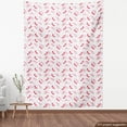 thumbnail image 3 of Ambesonne Fashion Fabric by the Yard Upholstery, Fashion High Heels Flowers, 1 Yard, Red White, 3 of 4
