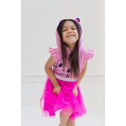 Dreamworks Gabby's Dollhouse Pandy Paws Little Girls Mesh Cosplay Tulle Dress Toddler to Big Kid