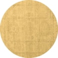 thumbnail image 1 of Ahgly Company Indoor Round Abstract Brown Modern Area Rugs, 6' Round, 1 of 4