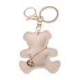 thumbnail image 1 of Unique Bear Shaped Key Chain Lightweight PU Leather Craft Keyrings Pendant For Backpack Purse Decoration Present White, 1 of 4