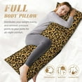 thumbnail image 5 of Bingfone Body Pillow Cover Long Pillow Case With Zipper Decorative Bedding Pillowcase 20"X54" Soft Cushion Pillow Case For Bedroom-Gold Glitter Leopard, 5 of 8