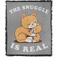 thumbnail image 1 of bCreative - LCT Creative Blanket, 50'x60' The Snuggle is Real Woven Tapestry Cotton Blend Fringed Throw Blanket, 1 of 6
