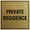 Brushed Gold, variant on Signs ByLITA Square Private Residence Sign - Easy Installation | Durable Material (Navy Blue / White) - Small