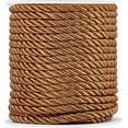 thumbnail image 4 of Twisted Rope 5mm Twisted Cord 59 Feet Decorative Rope Twisted Silk Ropes Satin Shiny Cord for Handfasting School Home Decors Curtain Tieback Graduation Honor Cord (Saddle Brown), 4 of 9
