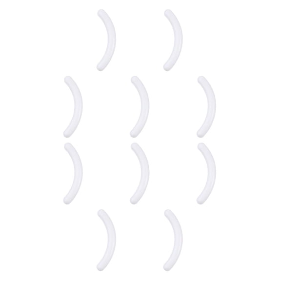 Seitruly Recambios para rizador de pestañas, goma de colores, suministros de herramientas de belleza reutilizables sólidos, reemplazo compacto Blanco (Único) 10piezas
