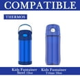 thumbnail image 2 of Linkidea Water Bottle Sleeve Compatible with Thermos FUNTAINER Tritan 16oz, Steel 12oz, Kids Bottle Holder Bag with Name Tag, Navy Blue, 2 of 6