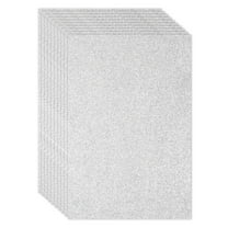 Uxcell 2mm(1/10") Thick Adhesive Glitter Foam Sheet 16x24inch(40x60cm) Silver Tone, EVA Shiny Foam Board for Craft, 6 Pcs