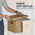 thumbnail image 6 of Medium Moving Box 10-Pack with Reinforced Handles, Tape-Free Assembly, and Lift-Off Lid (19-in x 14.5-in x 15.5-in), 6 of 7