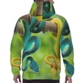 thumbnail image 7 of Rateoe Blue Viper And Yellow Viper Snake Pattern Mens Hoodie, Pullover Hooded Sweatshirt, Kangaroo Pocket Hoodie Ideal for Daily Wear, Travel and Home-Medium, 7 of 7