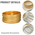 thumbnail image 2 of DESIGNICE 10Pcs Gold Bangles for Women Flexible Stacking Bracelets Electroplating Bangles for Women Gold, 2 of 7