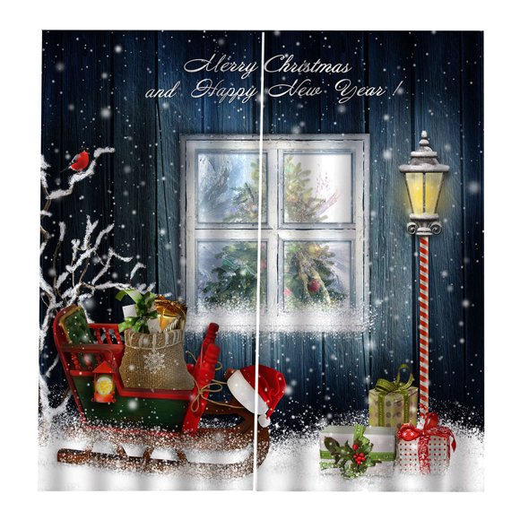 Christmas Curtains for Bedroom Thermal Insulated Curtains for Living Room Window