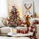 thumbnail image 3 of 2 - piece set: three ft imitation fiber optic light christmas tree con 78 LED lights, potted xmas tree, y elk light box, 3 of 9