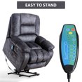 thumbnail image 4 of Bestier Oversized Microfiber Power Lift Reclining Heated Massage Chair with USB, 4 of 9