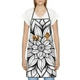 thumbnail image 3 of Sikiie Mandala Floral Line Art Aprons for Kitchen Cooking Aprons, Chef Apron for Men Women Chef, 3 of 7