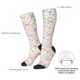 thumbnail image 6 of Fotbe Retro Floral print Women's Men's Novelty Crew Socks Cotton Socks Knee High Socks for Walking,Running,Nurses,Pregnancy, 6 of 8