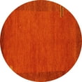 thumbnail image 1 of Ahgly Company Indoor Round Abstract Yellow Contemporary Area Rugs, 3' Round, 1 of 4