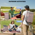 thumbnail image 4 of Colorful Checkered Soft Cooler Bag - 20L Insulated Leakproof Backpack for Travel, Work & Outdoor Adventures, 4 of 5