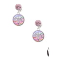 thumbnail image 2 of Delight Jewelry Silvertone Domed Multi Color DH Pink Crystal Clip on Earrings, 2 of 5