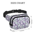 thumbnail image 4 of Balery Lavender Flowers Mochila Cinturón para Mujeres y Hombres, Bolsa de Cintura Impermeable de Doble Capa con Correa, 4 of 9