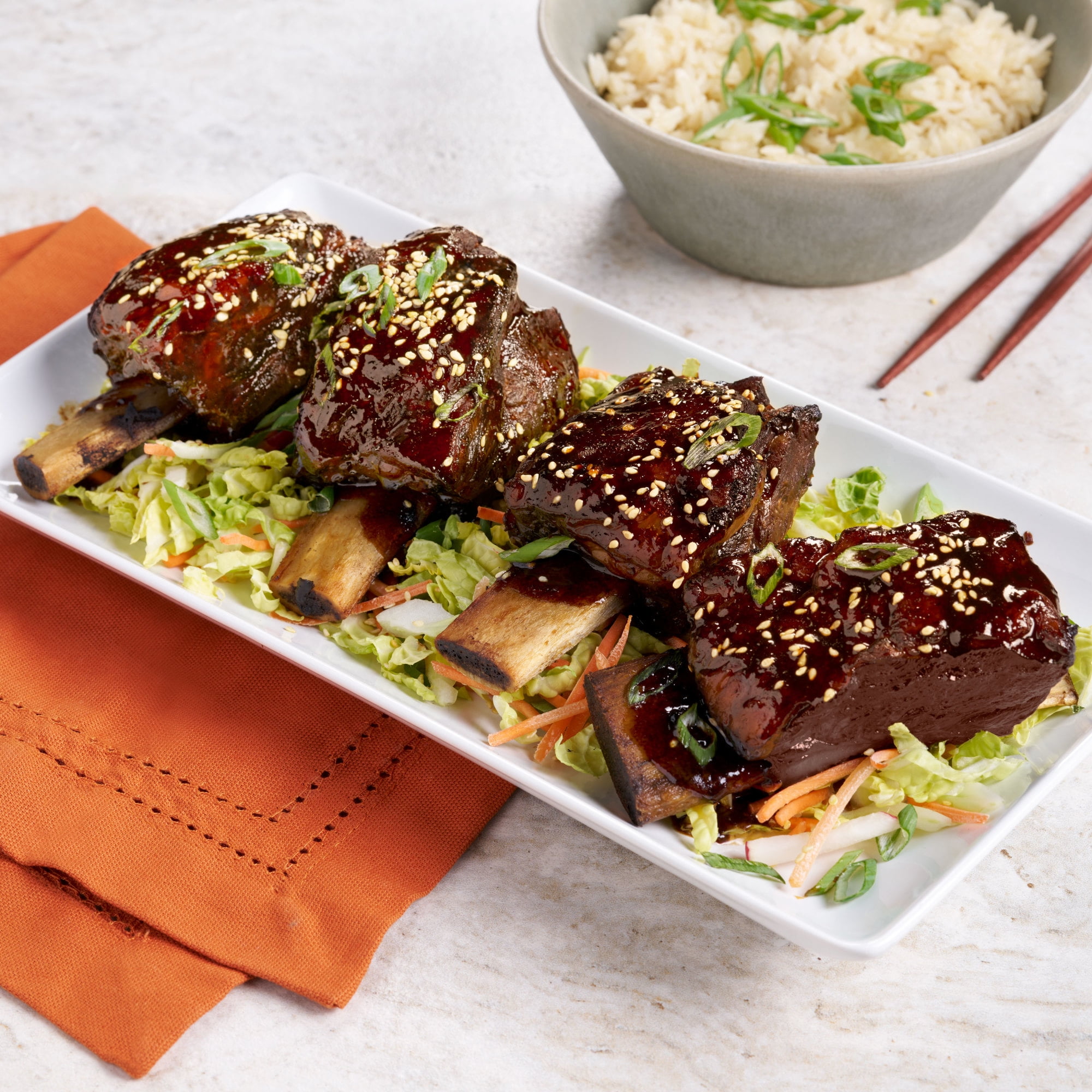 Chuck Beef Short Ribs, Bone-in, 3 - 4 per Tray, Fresh, 1.1 - 2.3 lb