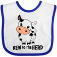 thumbnail image 3 of Inktastic New to the Herd Cute Cow Boys or Girls Baby Bib, 3 of 4