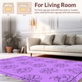 thumbnail image 2 of ODIKA 5'x7' Machine Washable Non-Slip Area Rug, Pink Petal Blossom High Traffic Rug, Purple, 333192, 2 of 7