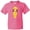 Neon Pink, variant on Inktastic Girl With Brown Hair, Yellow Raincoat, Frog Youth T-Shirt