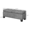 thumbnail image 2 of LINJH Storage End of Bed Bench, Upholstered Bench with Steel Frame, Gray, 2 of 11
