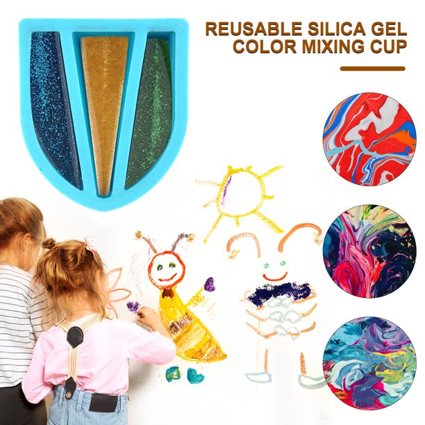 Copa Dividida De Silicona Moldes de silicona reutilizables para vasos mezcladores de colores, fáciles de limpiar y duraderos (5798-3)