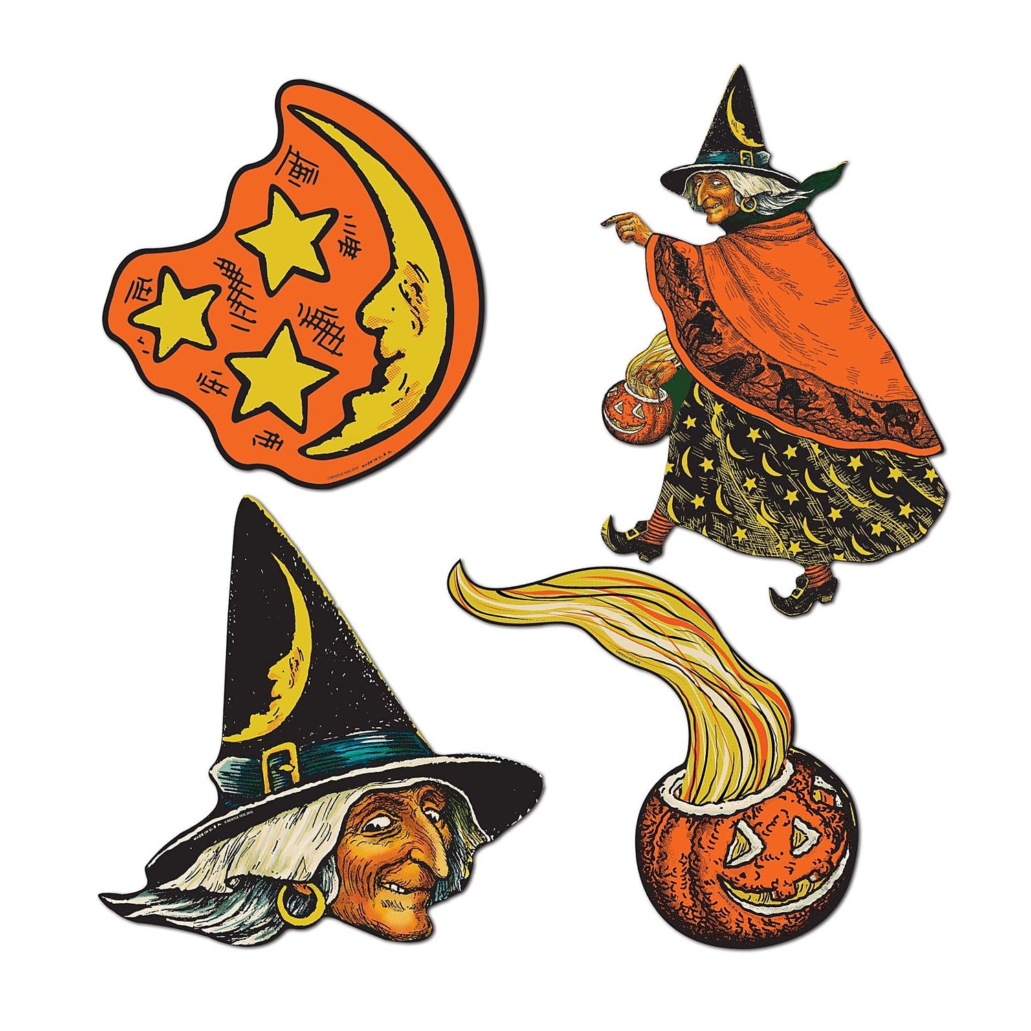 Beistle 6 1/2'' - 10 1/2'' Halloween Cutouts; 8/Pack 01187