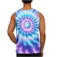 thumbnail image 4 of SGFCWSX Men's Tank Tops Tie Dye Print Sleeveless Shirts for Men Breathable Casual Summer Beach Quick Dry Muscle Tank Top Purple Size L, 4 of 6
