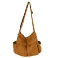 thumbnail image 1 of Bolso de mensajero de lona Bolso de mano de lona Bolso bandolera Hobo con múltiples bolsillos Bolso de hombro de lona para mujeres y hombres, 1 of 6