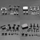 thumbnail image 2 of 3 Strings Guitar Bridge Set Practical Guitar Saddle Bridge Tuning Pegs Control Knob Wrench Screw Guitar Replacement Part, 2 of 4