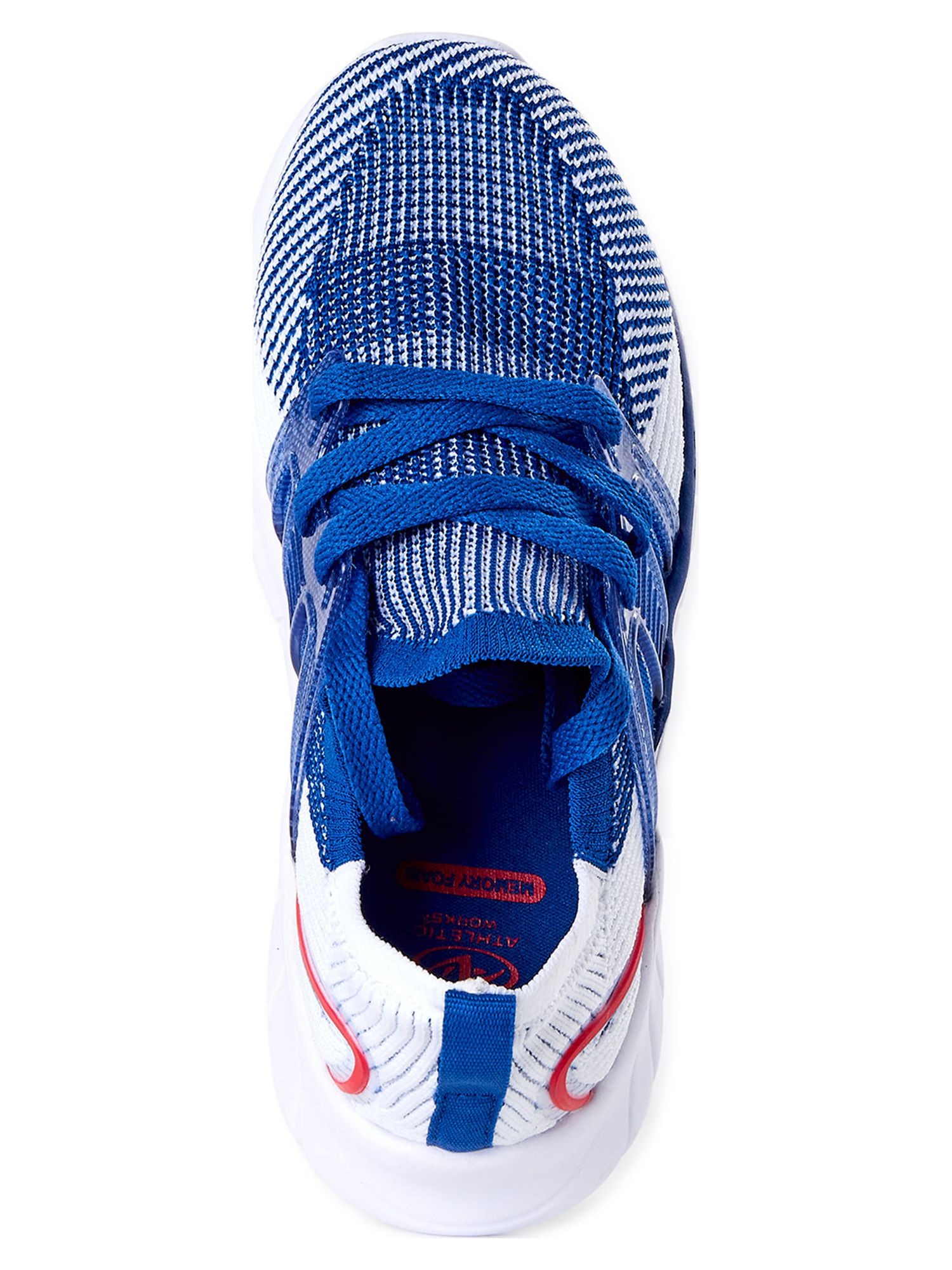 Athletic Works Little and Big Boys Knit Cage Athletic Sneakers, Sizes 13-6