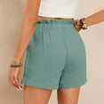 thumbnail image 4 of Xixinqiwan No Boundaries Women's Shorts High Waist Cotton Linen Shorts Loose Drawstring Summer Beach Shorts Workout Outfits 2025, 4 of 7