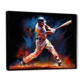thumbnail image 2 of Designart "Baseball Swing Of EFlow IV" Sports Floater Framed Canvas Art Print, 2 of 7