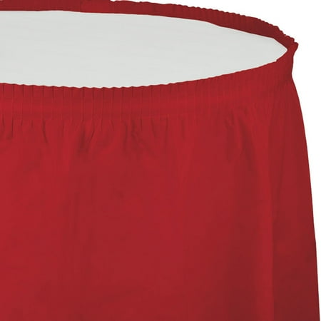 

14 ft Plastic Tableskirt Classic Red Pack of 2