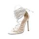 thumbnail image 2 of Sandalias hasta la rodilla Punta abierta Sexy con cordones Sandalias con cordones cruzados Tacones altos para mujer Wmkox8yii  hfjk39, 2 of 2