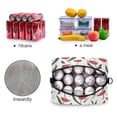thumbnail image 4 of Lunch Bag Portable Crossbody Meal Bag Cooler Bag Insulated Lunch Bag Food Bag Handheld & Crossbody Design Red Line Flower, 4 of 6